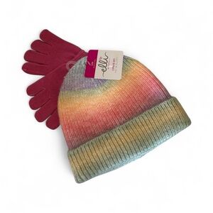 S/M Ellie Multi Color Hat and Gloves Set